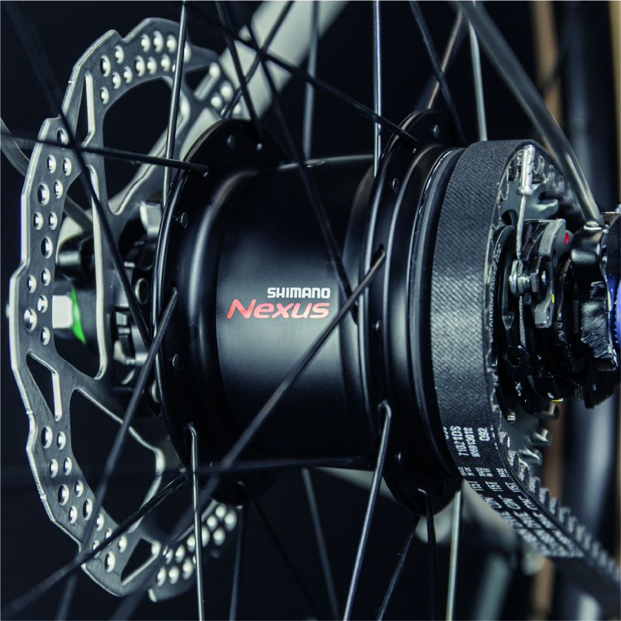 Watungsfreie Nabenschaltung und Zahnriemen treiben Dich zuverlässig durch den Alltag
